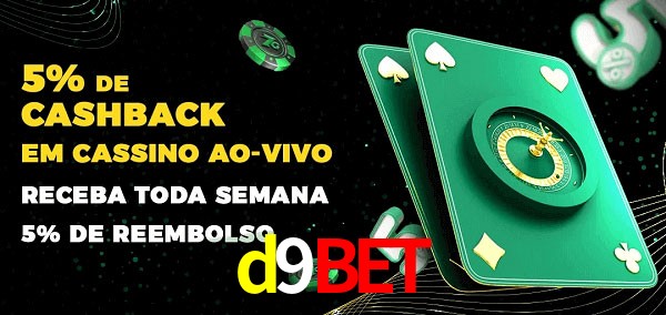 Promoções do cassino ao Vivo d9bet